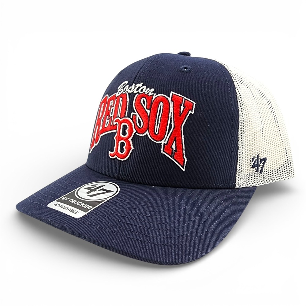 Boston Red Sox Keystone Trucker Hat‎ '47 Brand Mesh Back Adjustable Snapback NEW